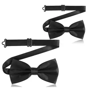 Dzxin Fliege Herren, Klassische Fliegen Schwarze für Männer, Verstellbare Formelle Fliege für Partys, Hochzeiten (2 Pcs)
