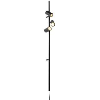Qazqa Modern Wandleuchte, Wandlampe - Jeana Luxe - Schwarz, max. 50W, Geeignet für LED, 3-flammig, 14cm, Ideal als Flur und Wohnzimmerlampe