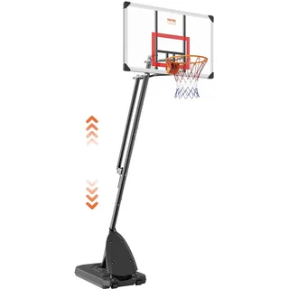 Vevor Basketballkorb Schwarz 232–305 cm