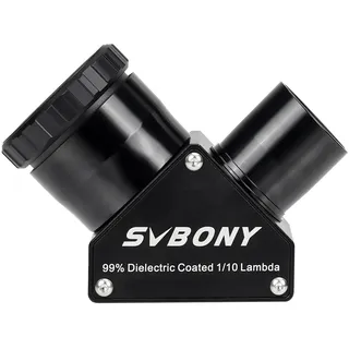 Svbony SV223 Diagonalspiegel, 1,25" 90° Diagonaladapter, Stern Zenitspiegel aus Kohlefasermaterial mit Clicklock Verriegelungsmechanismus für Planetenbeobachtungen