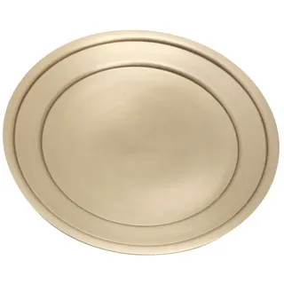 NKlaus Kerzenteller Klassisch Ø11cm Messing Gold gebürstet Untersetzer Glanz Dekoration 10728