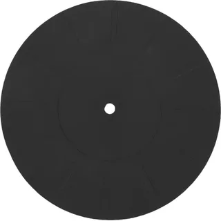 Plattenspieler-Plattenmatte, passend für alle LP-Plattenspieler, 7-Zoll-Gummi-Anti-Rutsch-Statik-Ersatzpolster, Schwarz