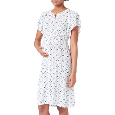 Noppies Damen Dress Doral Nursing Short Sleeve All Over Print Kleid, Jet Stream - P638, 38 EU