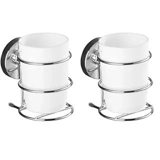 WENKO Vacuum-Loc® Zahnputzbecher Milazzo (Packung mit 2)