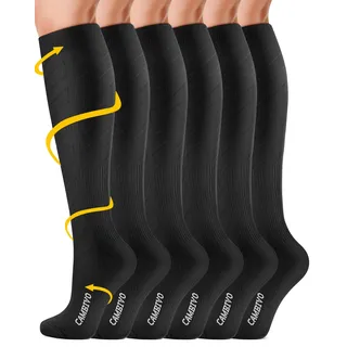 CAMBIVO 3 Paar Kompressionsstrümpfe Herren Damen, Stützstrümpfe, Compression Socks, Kompressionssocken, Thrombosestrümpfe für Erholung, Laufen, Reise, Flug, Shifahren, Alltag