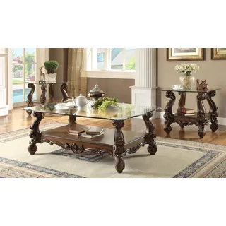 Edler Designer Couchtisch Beistelltisch Sofa Wohnzimmer Tisch Barock Rokoko Neu - Braun