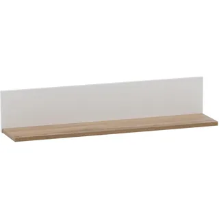 Schildmeyer Jelda Wandregal 80 x 17,3 x 15,7 cm Weiß/Eiche
