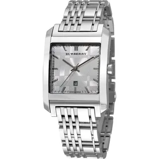 Burberry Uhr bu1567 Quarz Quadratisch 33mm Edelstahl Gehäuse Wasserdicht 50m - Silber