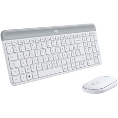 Bild MK470 Tastatur Maus enthalten Büro RF Wireless AZERTY Französisch Weiß
