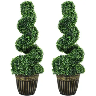 Homcom Künstliche Pflanzen 2er-Set mit Blumentopf 90 cm,