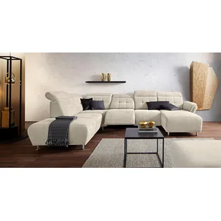 Home Affaire Wohnlandschaft U-Form Mikrofaser 2-Sitzer Beige