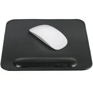 Londo Leder Mauspad mit Handgelenkauflage – Rutschfeste Unterseite, Glatte Oberfläche, Ergonomisches Design