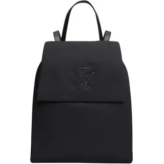 Tommy Hilfiger Damen Rucksack Elevated Nylon Backpack mit aufgedrucktem Logo, Schwarz (Black), Einheitsgröße
