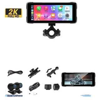 Motorrad DVR, Dualkamera, Drahtlose Konnektivität, 2K DVR+TPMS, 32G