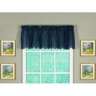 Today's Curtain Emelia Original Voile-Volant, 35,6 cm, Marineblau, 152,4 cm B x 35,6 cm L