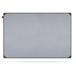 Memobe IDEA Edge Filztafel Pinnwand Grau - Tafel zum Aufhängen - Tafel für Wohnung, Küche, Büro, Schule - Wandplaner in Aluminium Rahmen Schwarz - Organisationstafel Wand - 90x60 cm
