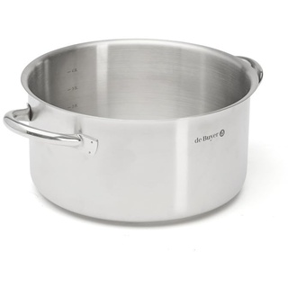 De Buyer INOX PRIM APPETY Kochtopf ohne Deckel aus Edelstahl, Durchmesser 24 cm, 3505.24, Silber, 0.5 litres