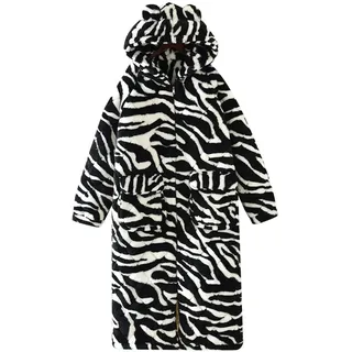 Nachtwäsche Robe Winter Bademantel Flauschig Fleece Morgenmantel Paare, Unisex, Morgenmäntel, Baumwolle Mit Zebramuster Für Damen, Warme Verlängerte Kapuze, Kapuze Mit Süßen Ohren, Bademäntel, Herrenp