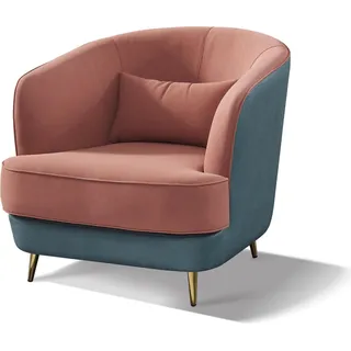 Sessel Designer Sessel Polstersessel Moderner Relax Ledersessel Luxus Stuhl Neu - Rosa