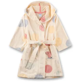 Sanetta Mädchen-Bademantel beige Dots | Hochwertiger und kuscheliger Bademantel aus Baumwolle.