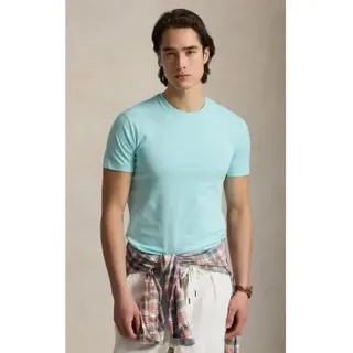 Polo Ralph Lauren für Herren. 710671438506 Benutzerdefinierte Slim Fit stricken türkis T-shirt (M), Lässig, Baumwolle, Kurzarm