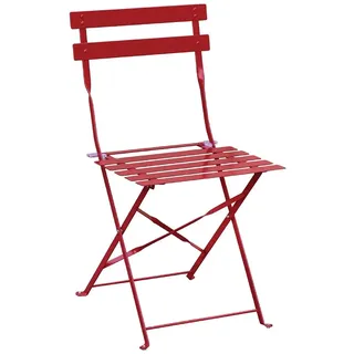Bolero Gartenstuhl 38,7 x 38,7 x 47,1 cm rot 2 St.