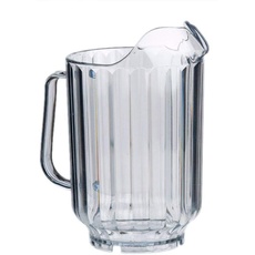 Bild von Pitcher, Ø 13 cm, H: 21 cm, für eine Füllmenge von 1,5 Liter, Bierkrug, Karaffe für Limonade, Wasserkaraffe, Kunststoff-Karaffe, transparent