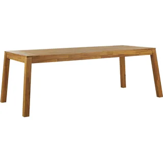 Beliani Gartentisch 210 x 90 x 77 cm Hellbraun