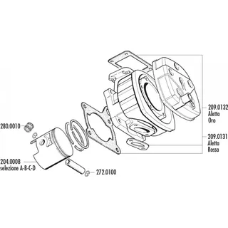 Zylinder Dichtungssatz Polini für Cagiva Planet, Raptor 125