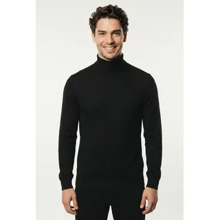 Strellson Rollkragenpullover "Marek" 100% Schurwolle natürlich atmungsaktiv, langlebig und pflegeleicht, schwarz