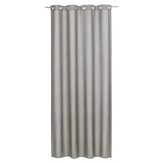Elbersdrucke Ösenschal Lino 19 Dunkelbeige Blickdicht 300x140 cm 201951 Vorhang für das Wohnzimmer Schlafzimmer Küche Flur Kinderzimmer