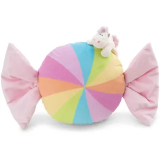 NICI Bonbonförmiges Kissen 45 x 12 cm Weiß