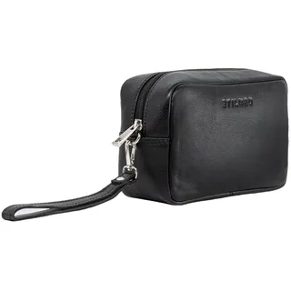 STILORD 'Larkin' Herren Hand-Gelenk-Tasche Echtleder klein schwarz - Herren Organizer Handtasche Pochette Reisegeldbeutel Männer-Handtasche mit Hand-Schlaufe Ledertasche