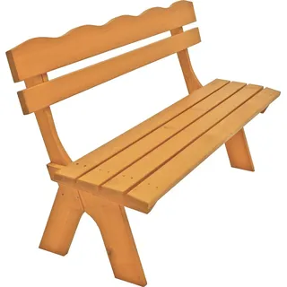 DEGAMO Gartenbank Holzbank Parkbank 3-sitzer FREITAL 150cm, Kiefer massiv - Hellbraun