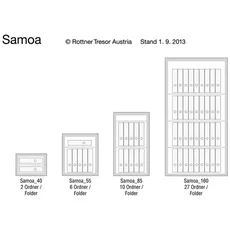 Bild von Tresor »Samoa«, anthrazit, Stahl, (B x H:) 85 x 160 cm - schwarz