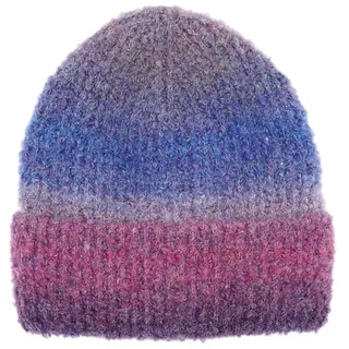 MAXIMO Beanie Fasermix mit Wollanteil, Boucle-Garn, Farbverlauf, breiter Umschlag, lavendel
