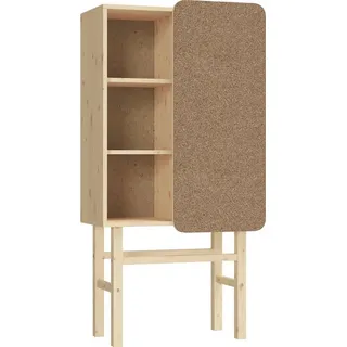Karup Design Hochkommode Slide, Aus massiven Kiefernholz und Kork Pinwand beige|braun