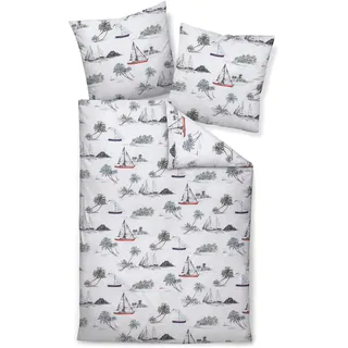 JANINE Bettwäsche TANGO Seersucker (155x220 cm, mit Reißverschluss