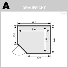 Bild von Sauna Malin 68mm Ofen 9kW Bio Tür gedämmt, ohne Kranz