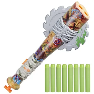 Nerf Zombie Strikeout INFECT 1 Dart-Blaster als Baseballschläger mit Sägeblatt mit 8 Nerf-Darts, interaktives Spielzeug für Zombie- und Apokalypsefans, für Kinder ab 8 Jahren