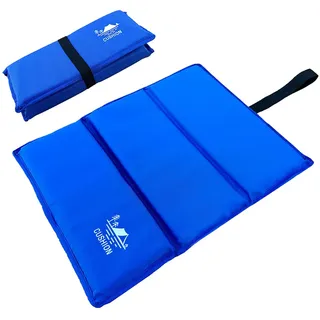 Faltbares Outdoor Kissen,Sehr dick 2,0 cm,weich und bequem,Sitzunterlage Kinder Erwachsene, Wasserdicht, Thermo, Tragbar Sitzmatte Für Outdoor Spielplatz Garten Stadion Camping Picknick (blau)