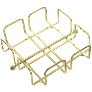 DRW Serviettenhalter aus Metall in Gold, 21 x 21 x 7 cm