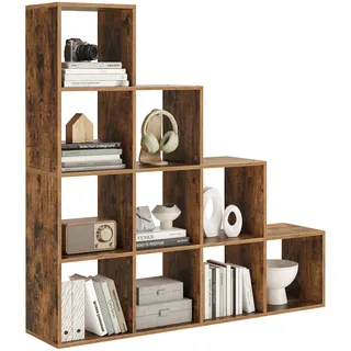 VASAGLE Bücherregal 29 x 129,5 x 129,5 cm Braun