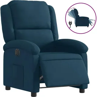 vidaXL Relaxsessel Elektrisch Blau Samt - Blau