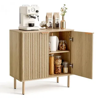 Vevor Buffetschrank 80 x 37,5 x 80 cm Eiche