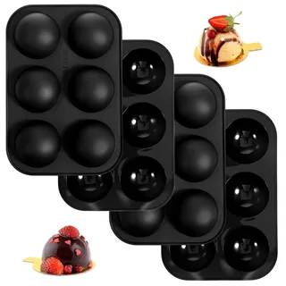 Classicseali 4 Stück Silikonform Halbkugel, Halbkugel Backform Silikon, Pralinenform Silikon für Amerikaner Backform, Silikonforms Rund zur Herstellung von Kuppel,Schokolade,Mousse,Kuchen,Gelee