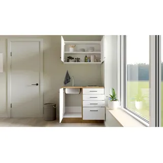 Flex-Well Miniküche 100 cm Weiß