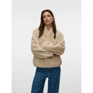 Vero Moda Fellimitatjacke »VMSONJALIGA SHORT JACKET GA BOO« ohne Kapuze