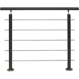 Treba Geländer-Set AB10 Bodenmontage 150 cm Aluminium Anthrazit