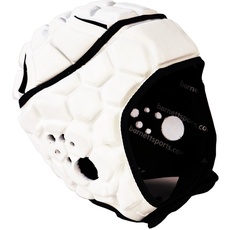 BARNETT Heat PRO Rugby Helm, Spielhelm Profi, Farbe weiß (XL)